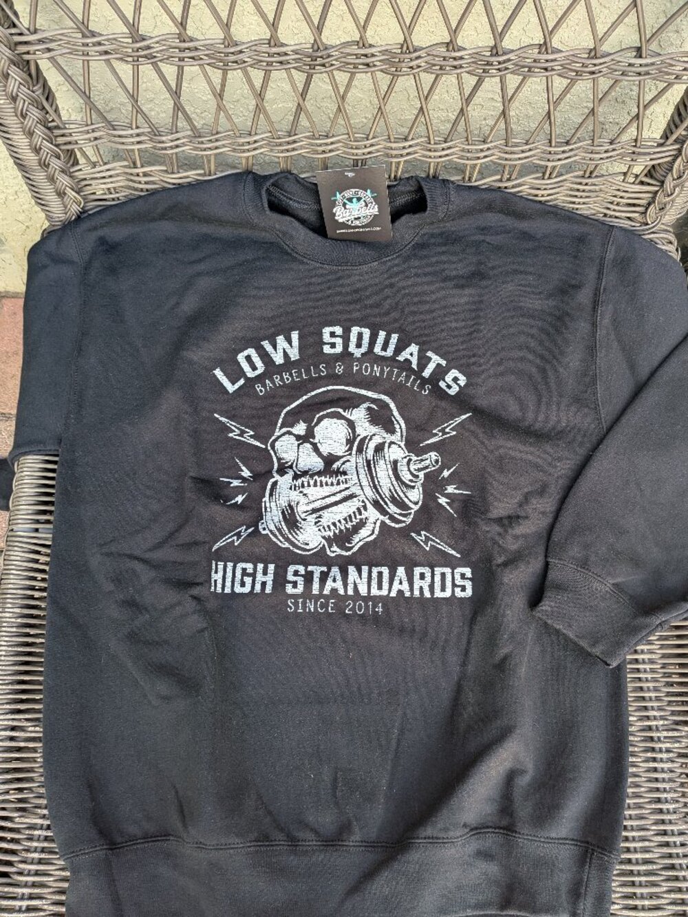 Barbells And Ponytails "Heavy Metal" Crew Neck Sweatshirt Sz M NEW